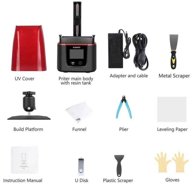 ELEGOO Mars 3 3Dプリンター UV光造形式 MSLA LCD 3Dプリンター 6.66  