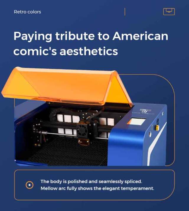 Twotrees 密閉型レーザー彫刻機 新製品 TS3 Safetest 超強力 10W LD+FAC レーザーカッター スモークフィルター付き