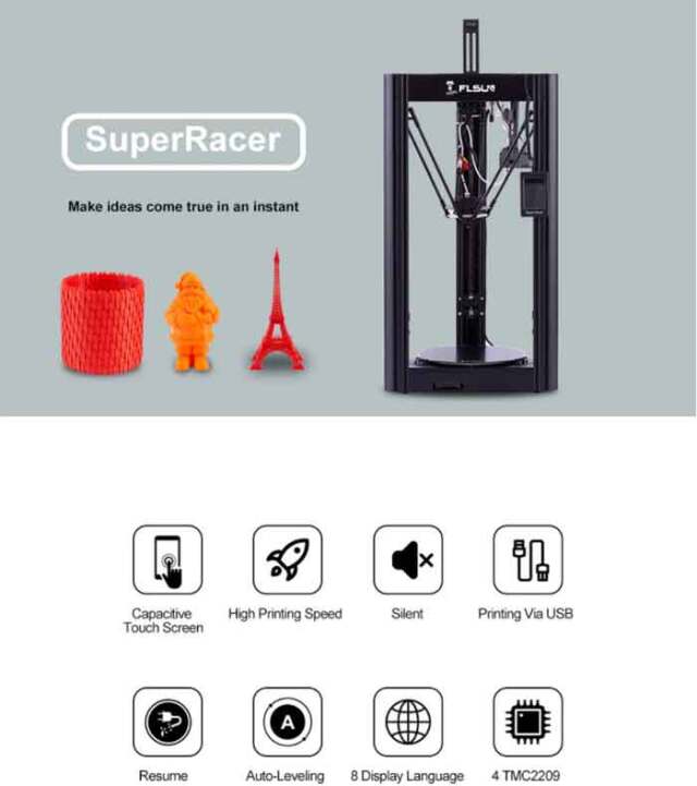 FLSUN®スーパーレーサー（SR）3Dプリンター260mmX330mm印刷サイズ