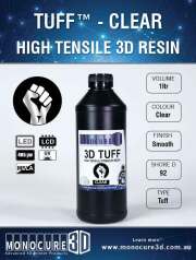 MONOCURE3D 　LCD光造形 3Dプリンター(Anycubic Photon、Phrozen Shuffle、Sparkmaker Pro、FSL1、Wanhao Duplicator 7＆8、Sparkmaker他LCD用) TUFFタフレジン（TUFF　Resin） 1Kg