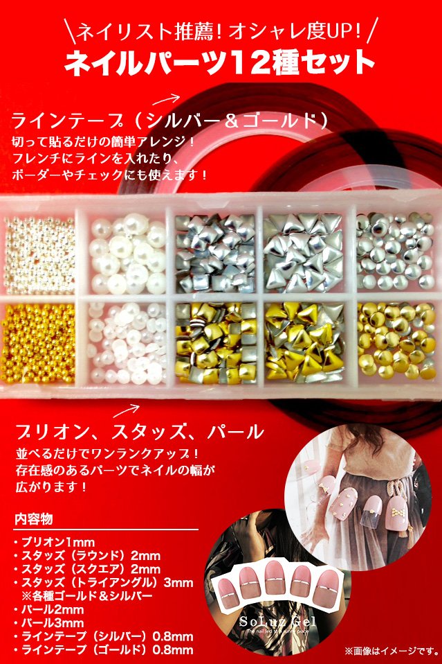 [SG3305] ネイルパーツ12種