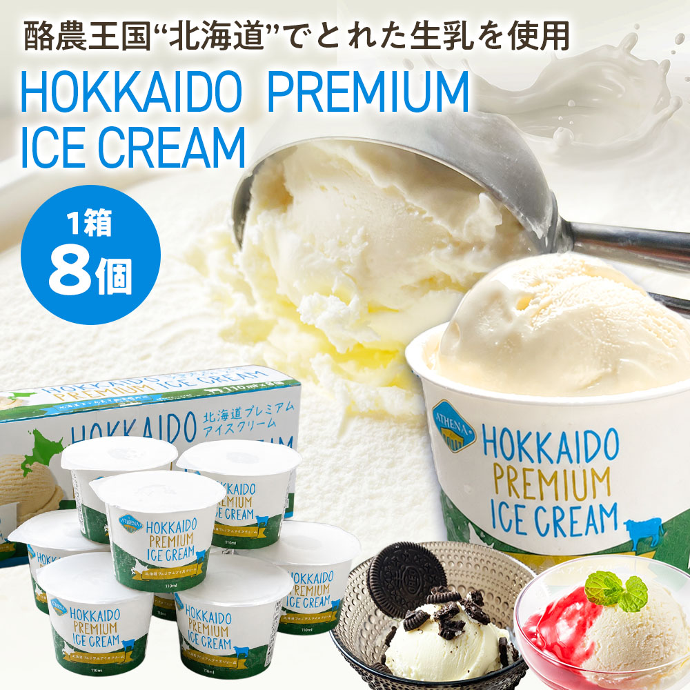 北海道プレミアムアイスクリーム [110ml×8個] HOKKAIDO PREMIUM ICE CREAM アイスクリーム【冷凍便】