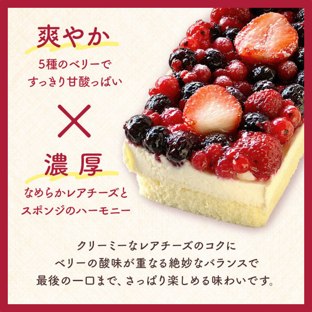 ベイクド・アルル 5種のベリー贅沢レアチーズケーキ レアチーズケーキ