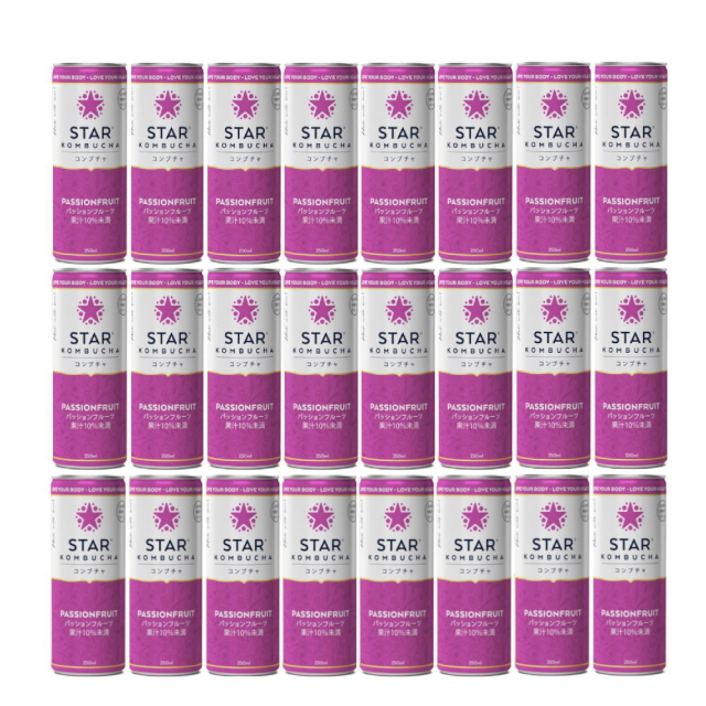 【お得なケース販売】スターコンブチャ パッションフルーツ(発酵飲料)[250ml×24本]STAR KOMBUCHA PASSIONFRUIT 紅茶キノコ 発酵ドリンク konbucha【常温便】