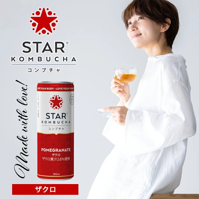 チャチャブー子プロフ必読さま　専用 スターコンブチャ ザクロ(発酵飲料)[250ml／1本]STAR KOMBUCHA