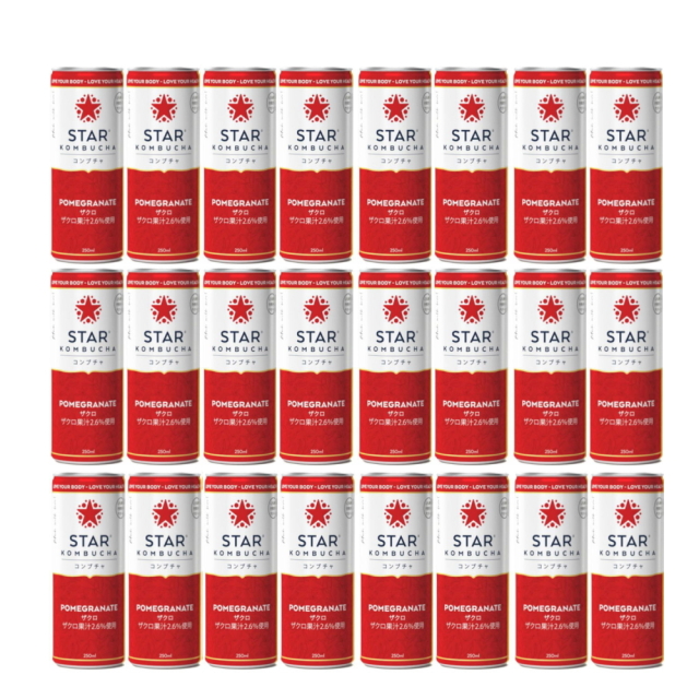 【お得なケース販売】スターコンブチャ ザクロ(発酵飲料)[250ml×24本]STAR KOMBUCHA POMEGRANATE 紅茶キノコ 発酵ドリンク【常温便】