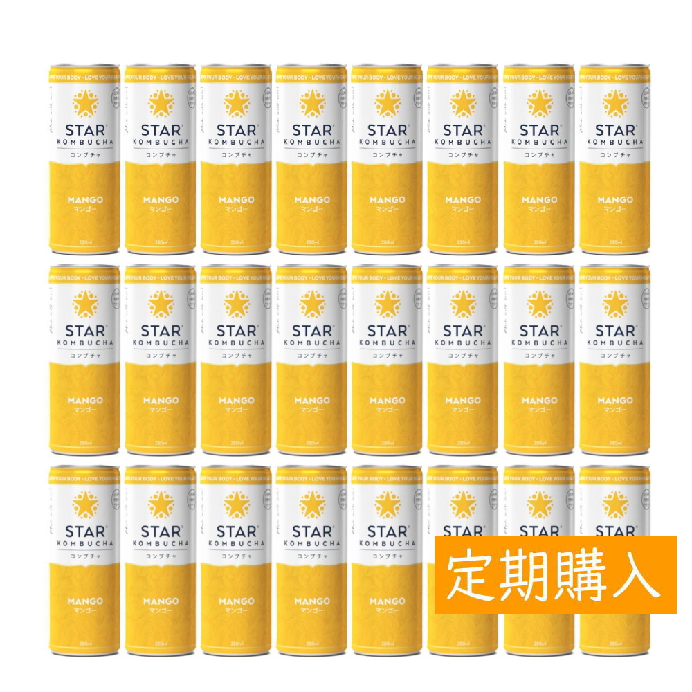 【定期購入】スターコンブチャ マンゴー(発酵飲料)[250ml×24本]STAR KOMBUCHA MANGO 紅茶キノコ 発酵ドリンク konbucha【常温便】