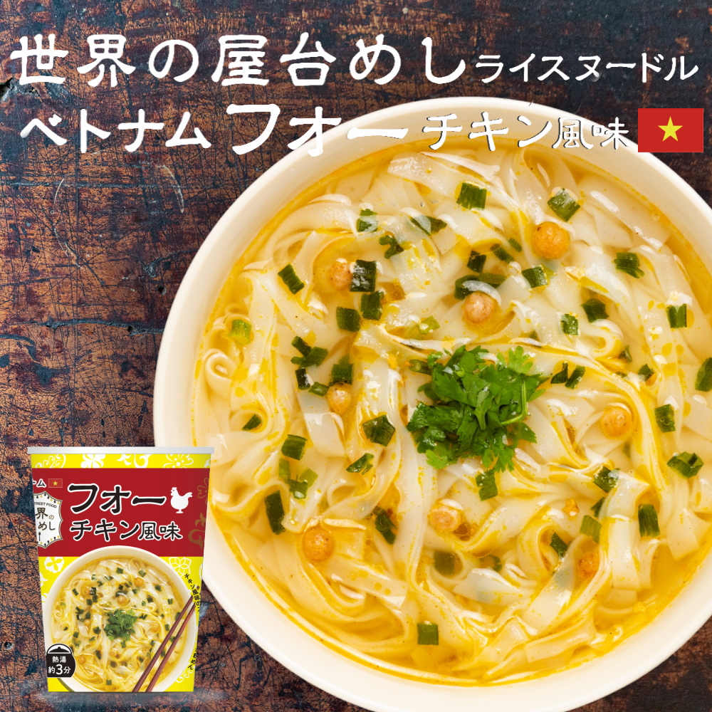 【世界の屋台めし シリーズ 】フォー（チキン風味） ×1個[熱湯3分] （ベトナムの屋台飯）インスタントラーメン 即席麺 即席めん フォーガー【常温便】
