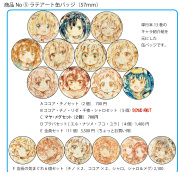 商品No.5-4 【ラテアート缶バッジ 単行本13巻キャラ紹介絵】【再販】