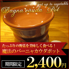【バーニャカウダ専用ポット】1個（キャンドル２個付き）