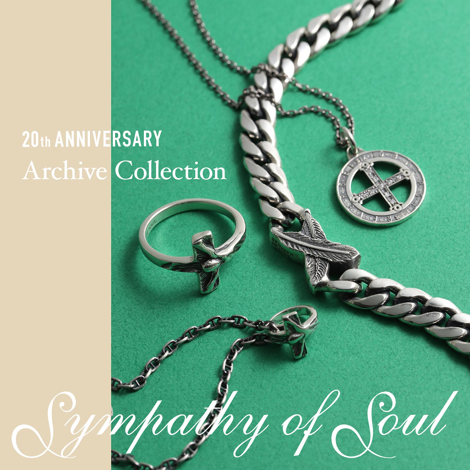SYMPATHY OF SOUL（シンパシーオブソウル） Feather X Bracelet 
