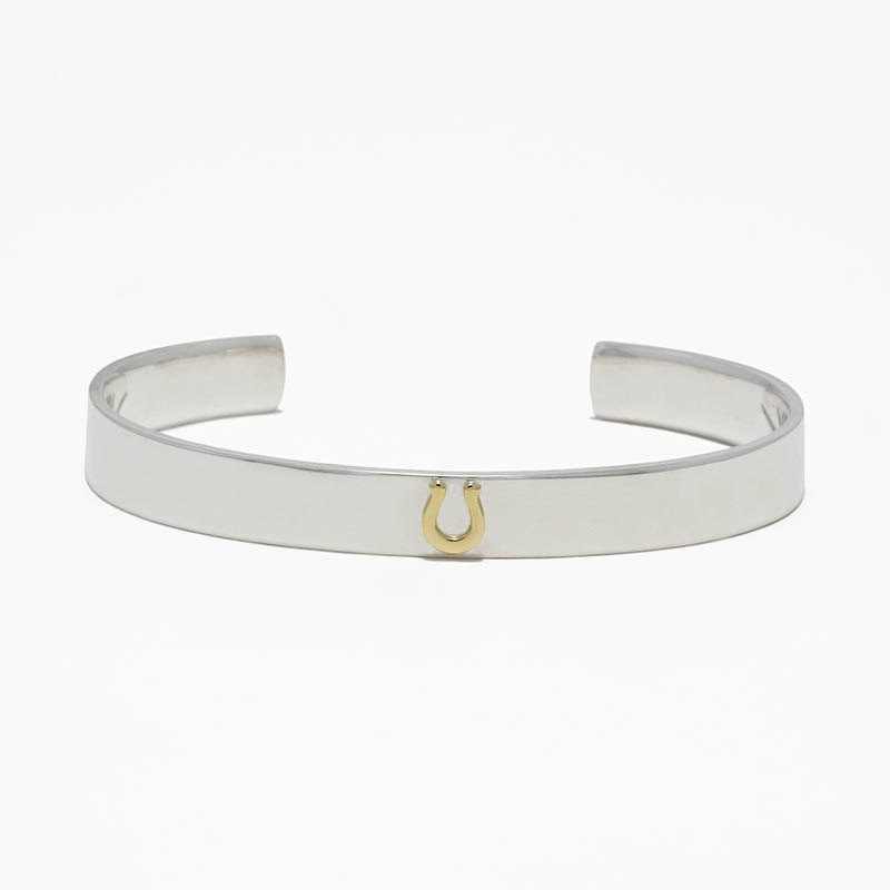 【希少】203jewelryホースシューバングル 18Kコーティング　※修理済 SYMPATHY OF SOUL（シンパシーオブソウル） Horseshoe Charm Flat