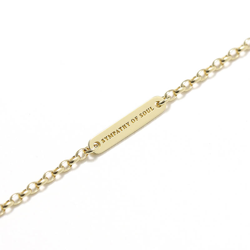 SYMPATHY OF SOUL ブレスレット SYMPATHY OF SOUL（シンパシーオブソウル） Logo Plate Bracelet - Oval