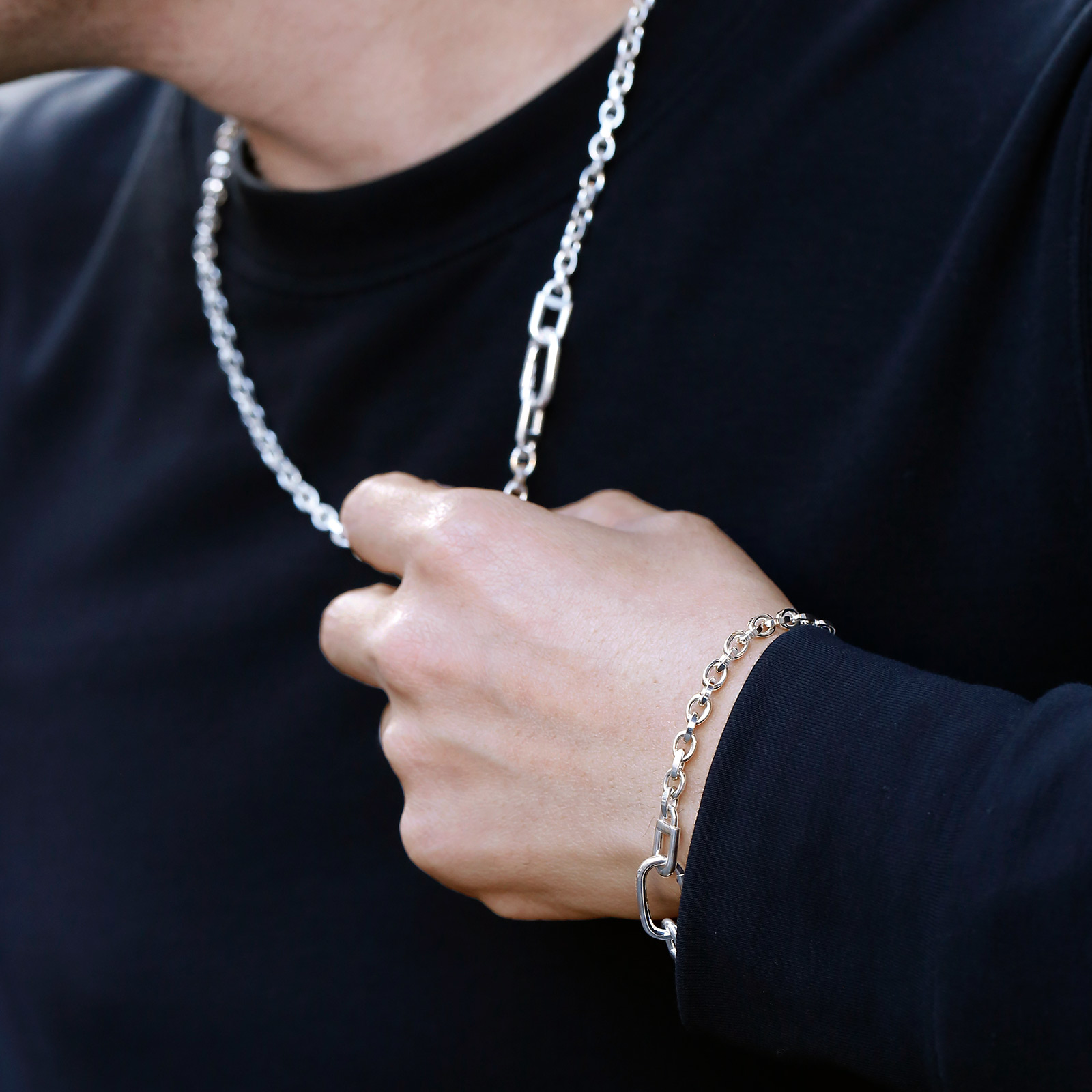 SYMPATHY OF SOUL（シンパシーオブソウル） Surface Chain Bracelet 