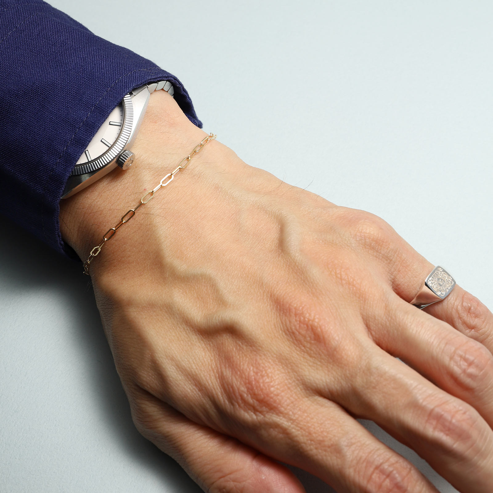 SYMPATHY OF SOUL（シンパシーオブソウル） Paperclip Chain Bracelet
