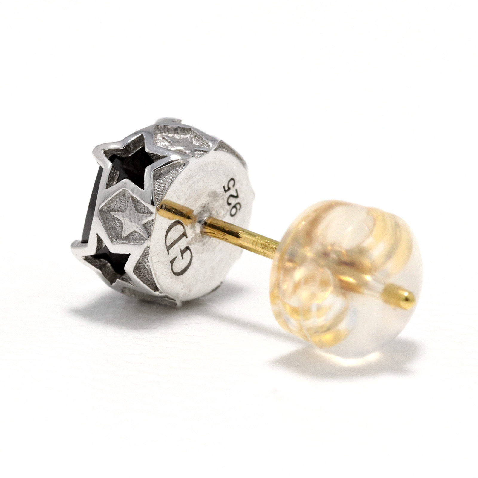 GARDEL（ガーデル） ROLLING STAR PIERCE - Silver w/Black CZ