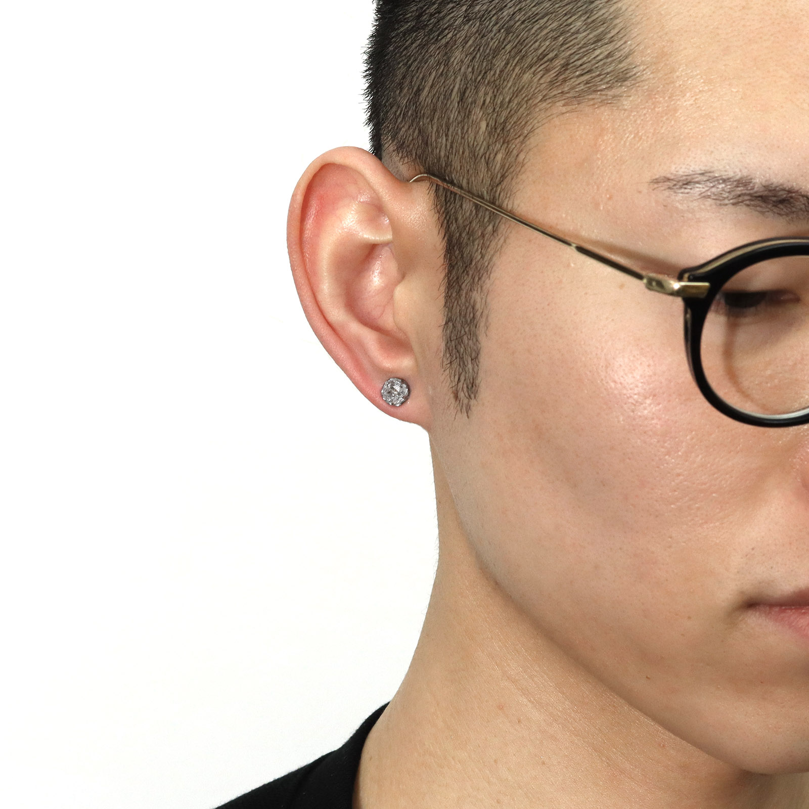 GARDEL（ガーデル） ROLLING STAR PIERCE - Silver w/Clear CZ
