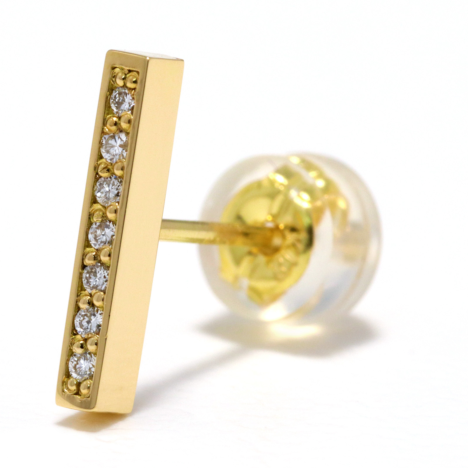 GARDEL（ガーデル） QUIET LINE PIERCE - K18Yellow Gold w/Diamond 
