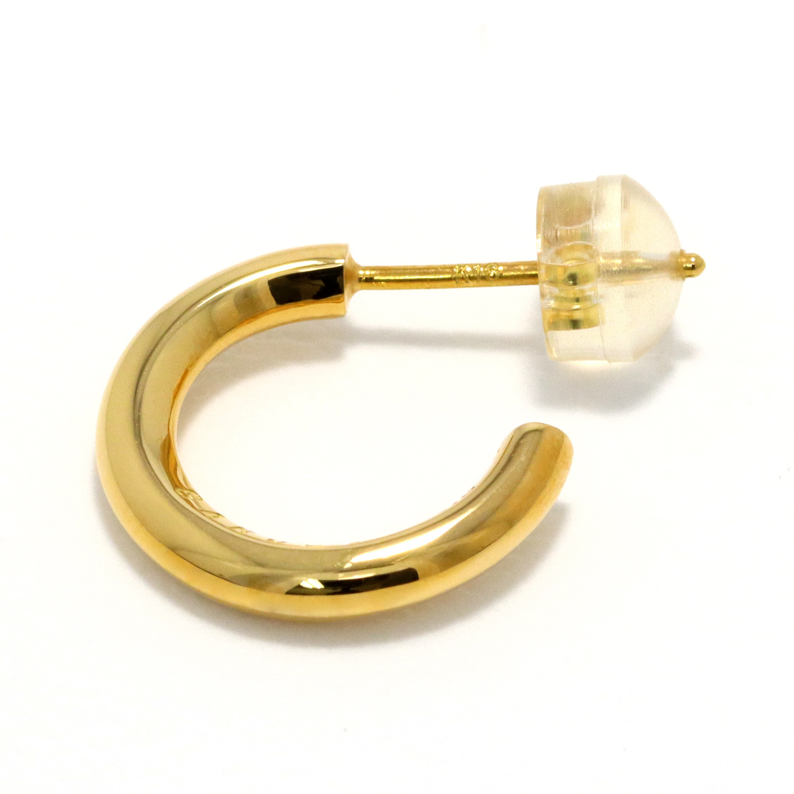 GARDEL（ガーデル） S.LINE HOOP PIERCE - K18Yellow Gold（サイド