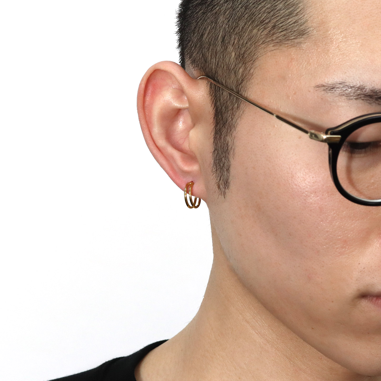 GARDEL（ガーデル） BANANA HOOP PIERCE - K18Yellow Gold（バナナ 