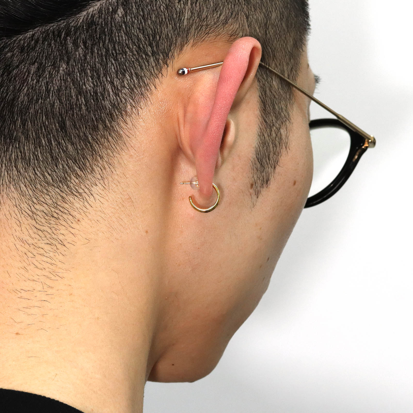GARDEL（ガーデル） BANANA HOOP PIERCE - K18Yellow Gold（バナナ 