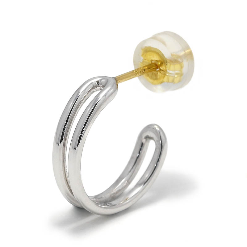 GARDEL（ガーデル） BANANA HOOP PIERCE - Silver（バナナフープピアス 