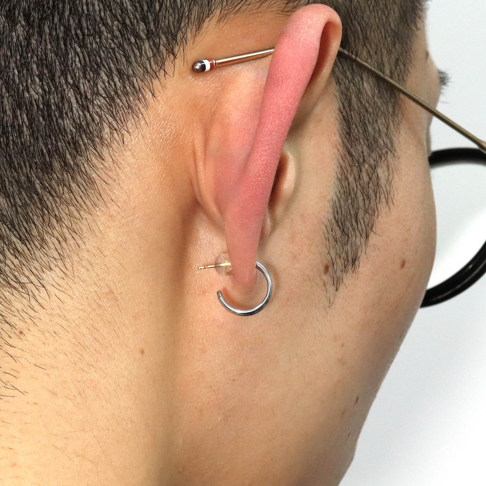 GARDEL（ガーデル） BANANA HOOP PIERCE - Silver（バナナフープピアス 