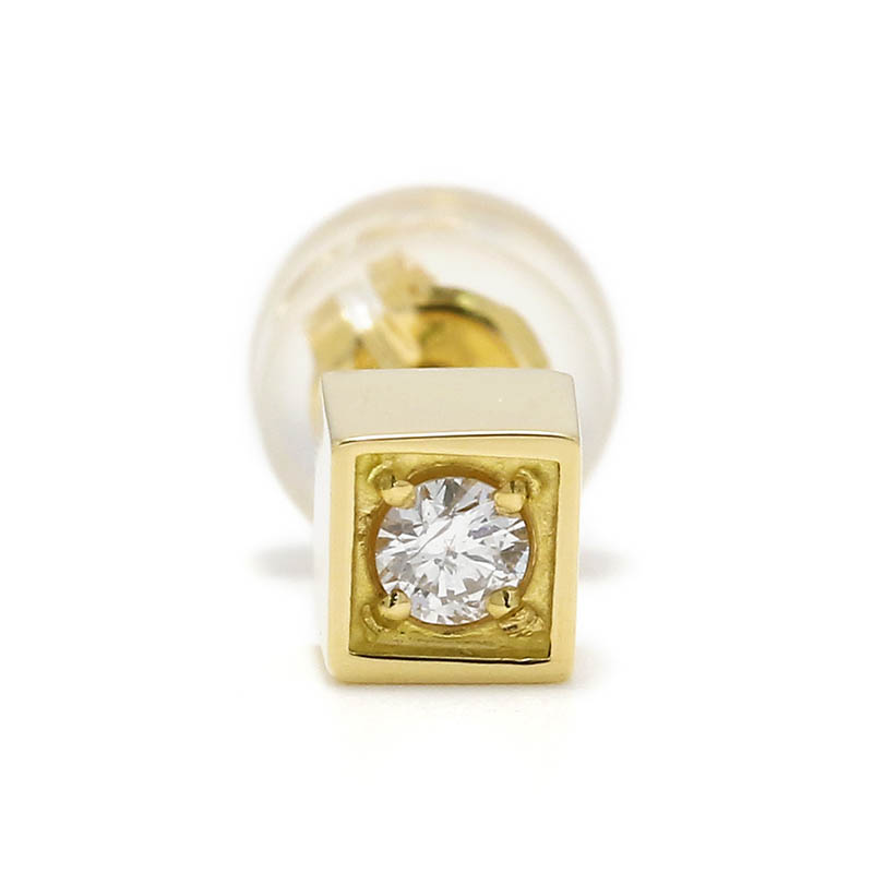 GARDEL（ガーデル） CUBE PIERCE - K18Yellow Gold w/Diamond 
