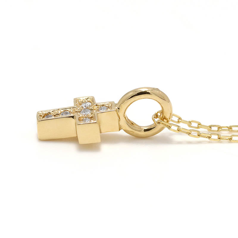 GARDEL（ガーデル） FAIRY CROSS NECKLACE - K18Yellow Gold w/Diamond