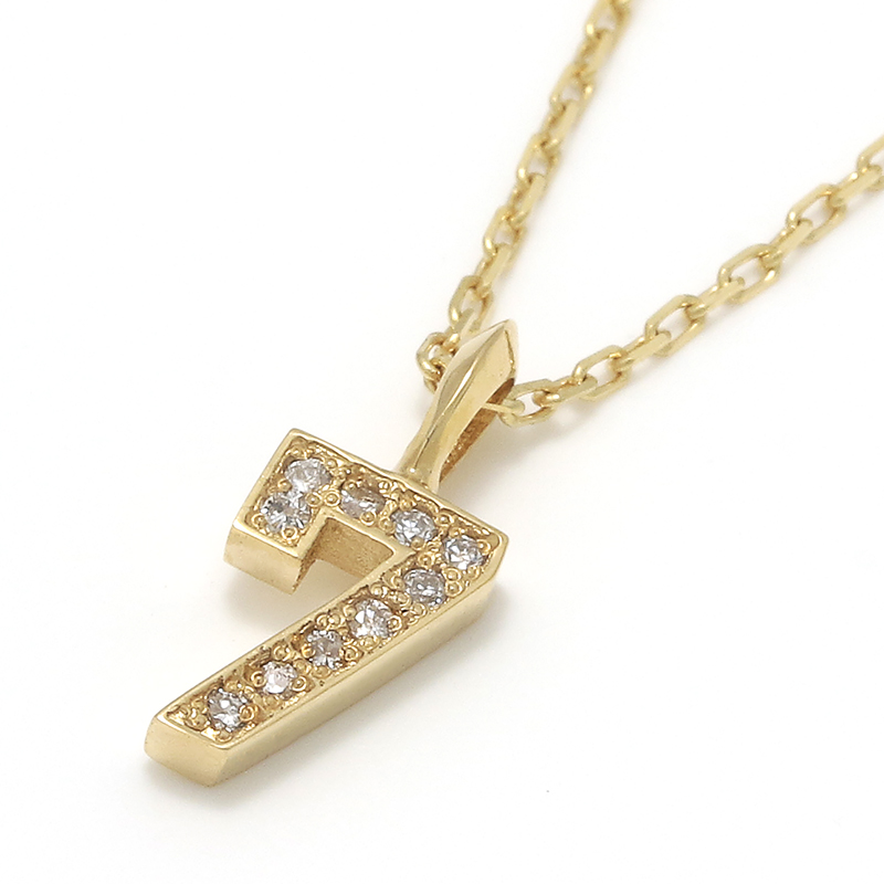 GARDEL（ガーデル） NUMBER NECKLACE - K18Yellow Gold w/Diamond 
