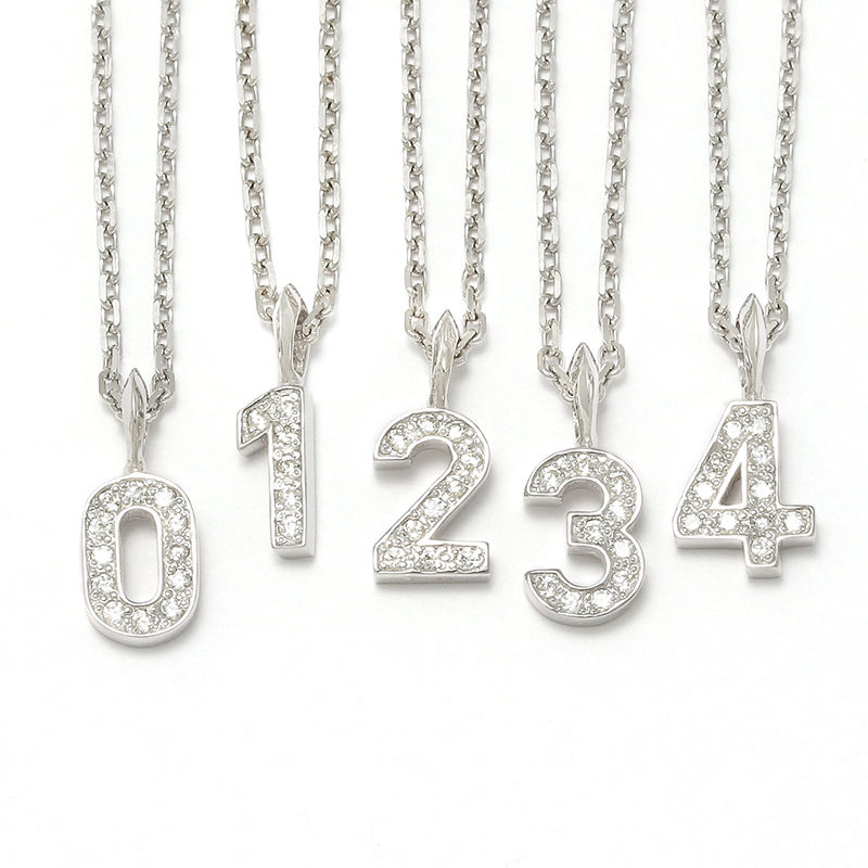 GARDEL（ガーデル） NUMBER NECKLACE - Silver w/CZ（ナンバー