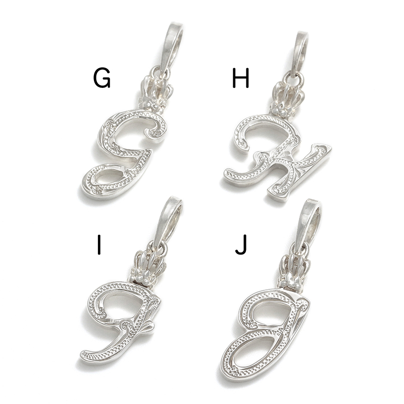 Lono（ロノ） Crown Initial Pendant - Silver（クラウンイニシャル