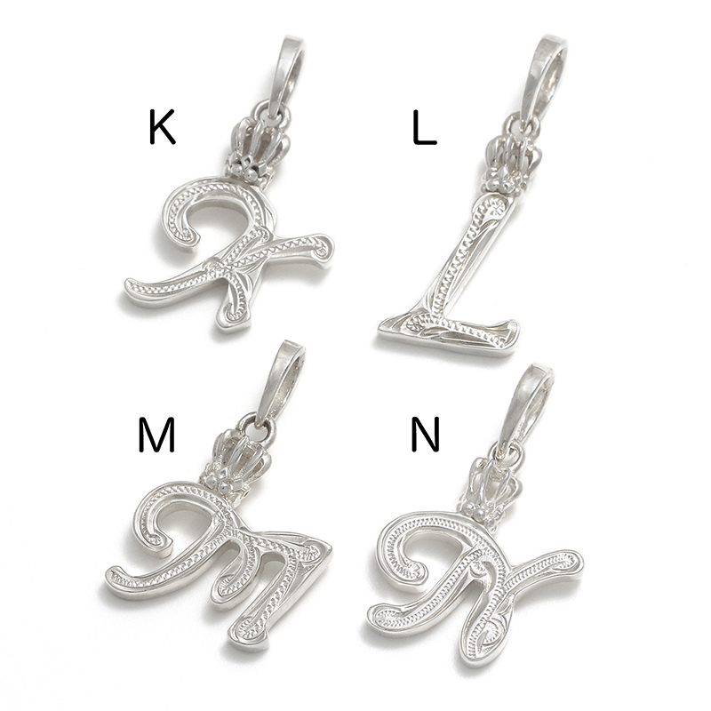 Lono（ロノ） Crown Initial Pendant - Silver（クラウンイニシャル