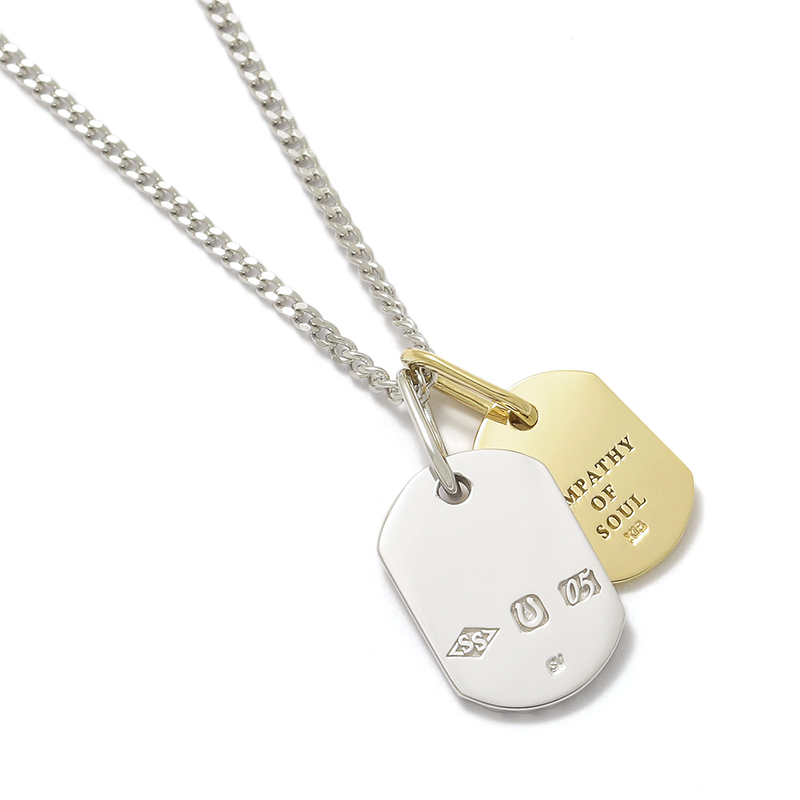 Sympathy Of Soul シンパシーオブソウル Small Dog Necklace Silver K18yellow Gold スモールドッグタグネックレス シルバー K18イエローゴールド