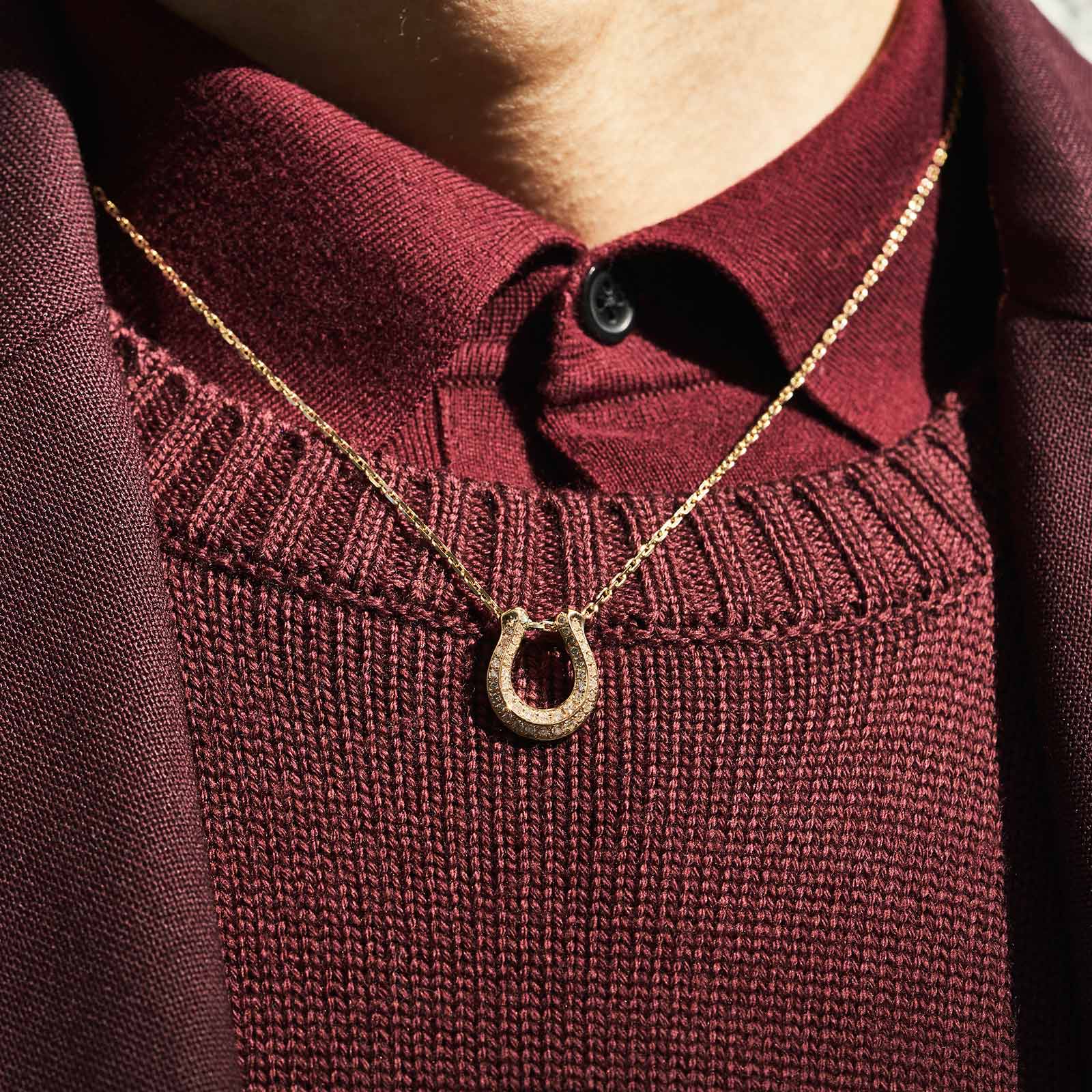 SYMPATHY OF SOUL（シンパシーオブソウル） Ridge Horseshoe Necklace 