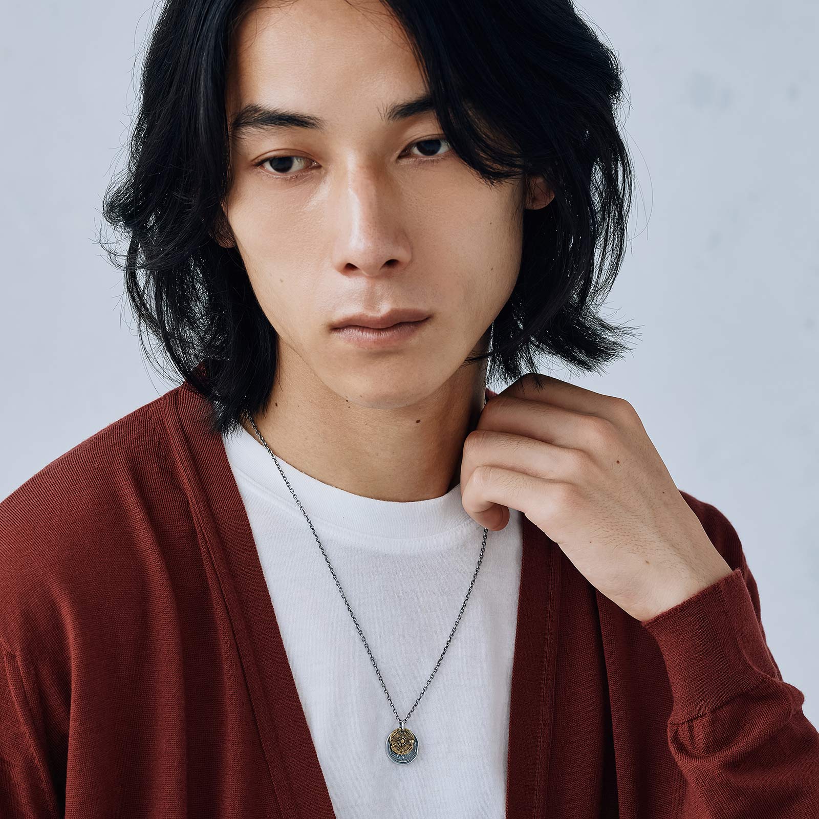 最終値下げ！BC.ネックレス ホープサン オキシダイズドシルバー×ブラス SYMPATHY OF SOUL（シンパシーオブソウル） B.C. Coin Necklace / Hope