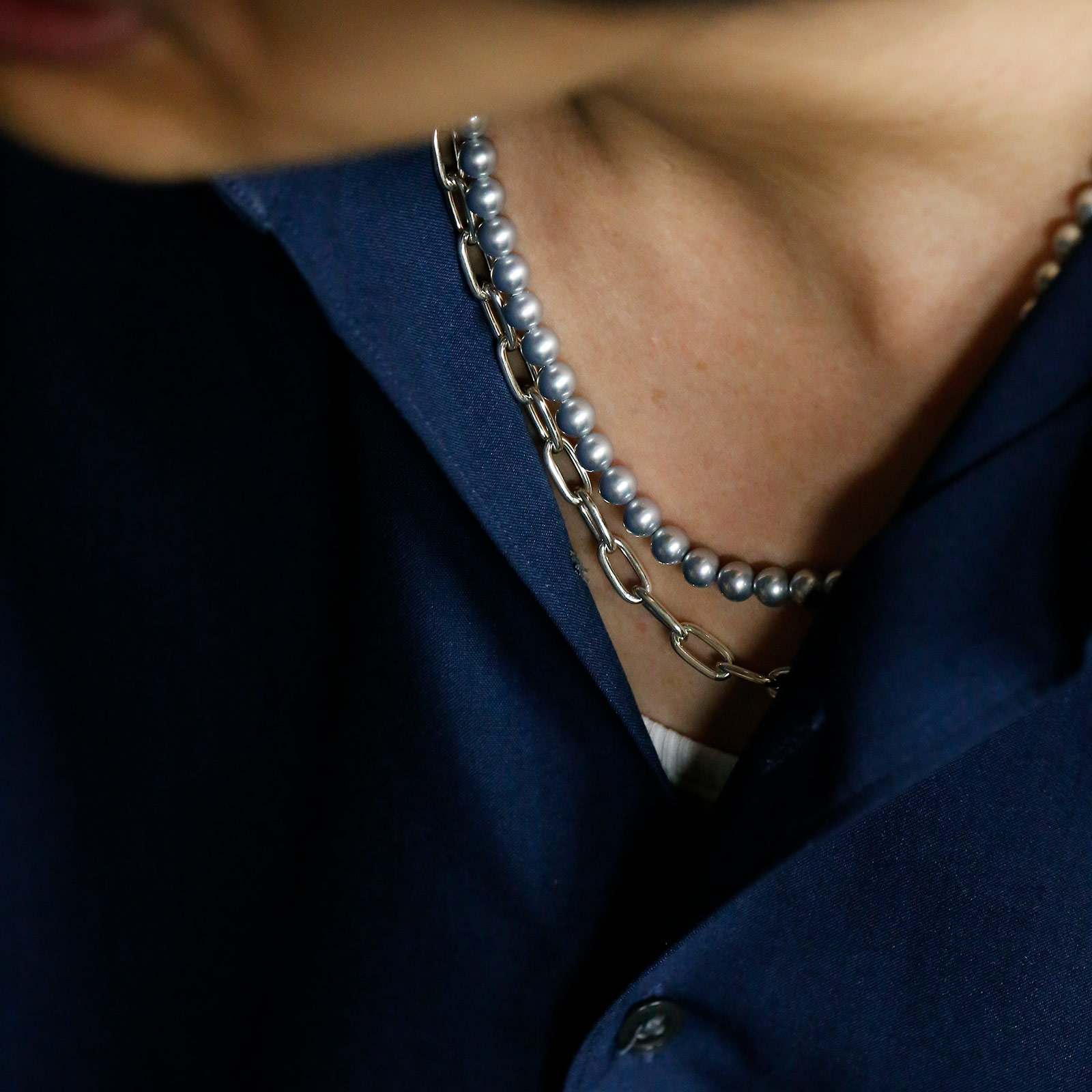 SYMPATHY OF SOUL（シンパシーオブソウル） Toggle Necklace - Pearl
