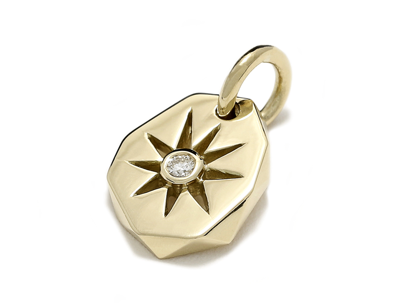 SYMPATHY OF SOUL（シンパシーオブソウル） Sun Plate Pendant - K18Yellow Gold w