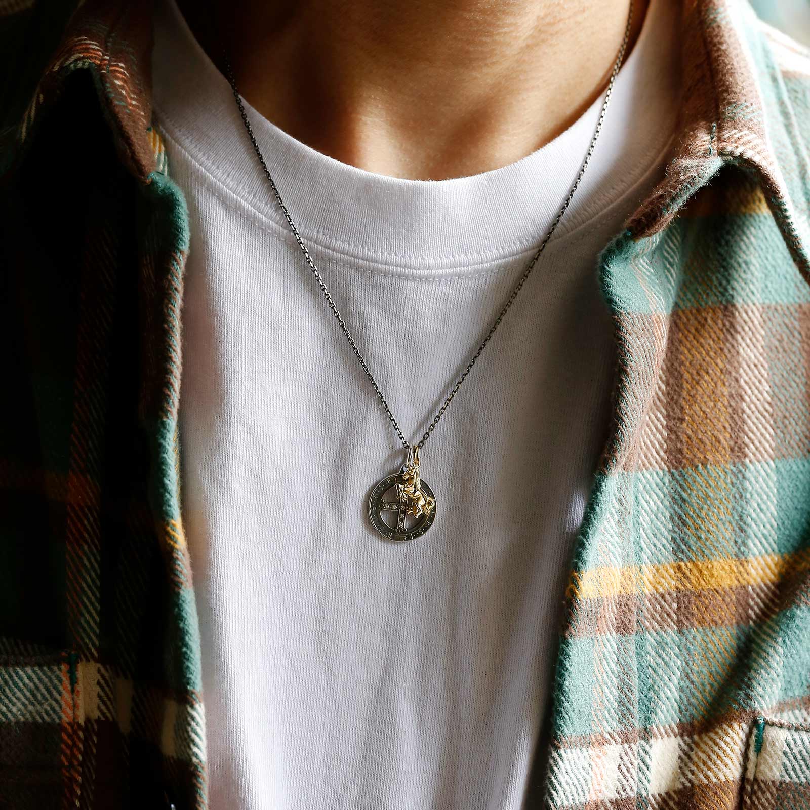 SYMPATHY OF SOUL（シンパシーオブソウル） Cross Medal Necklace 
