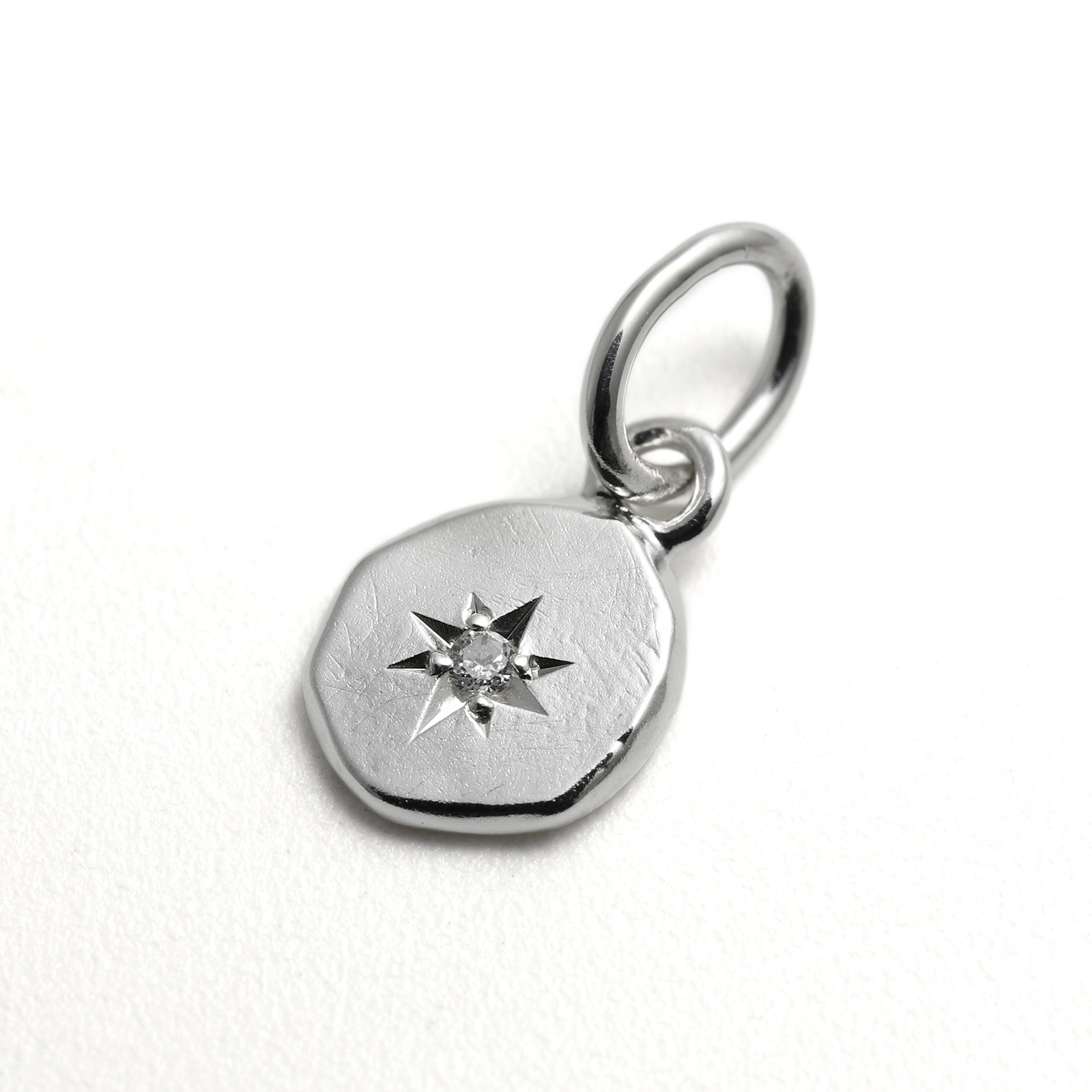 Glory Charm w/Diamond - Silver
