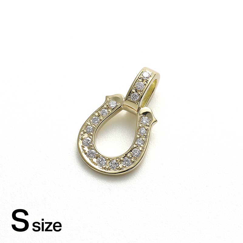 Small Lux Horseshoe Pendant - K18Yellow Gold w/Diamond