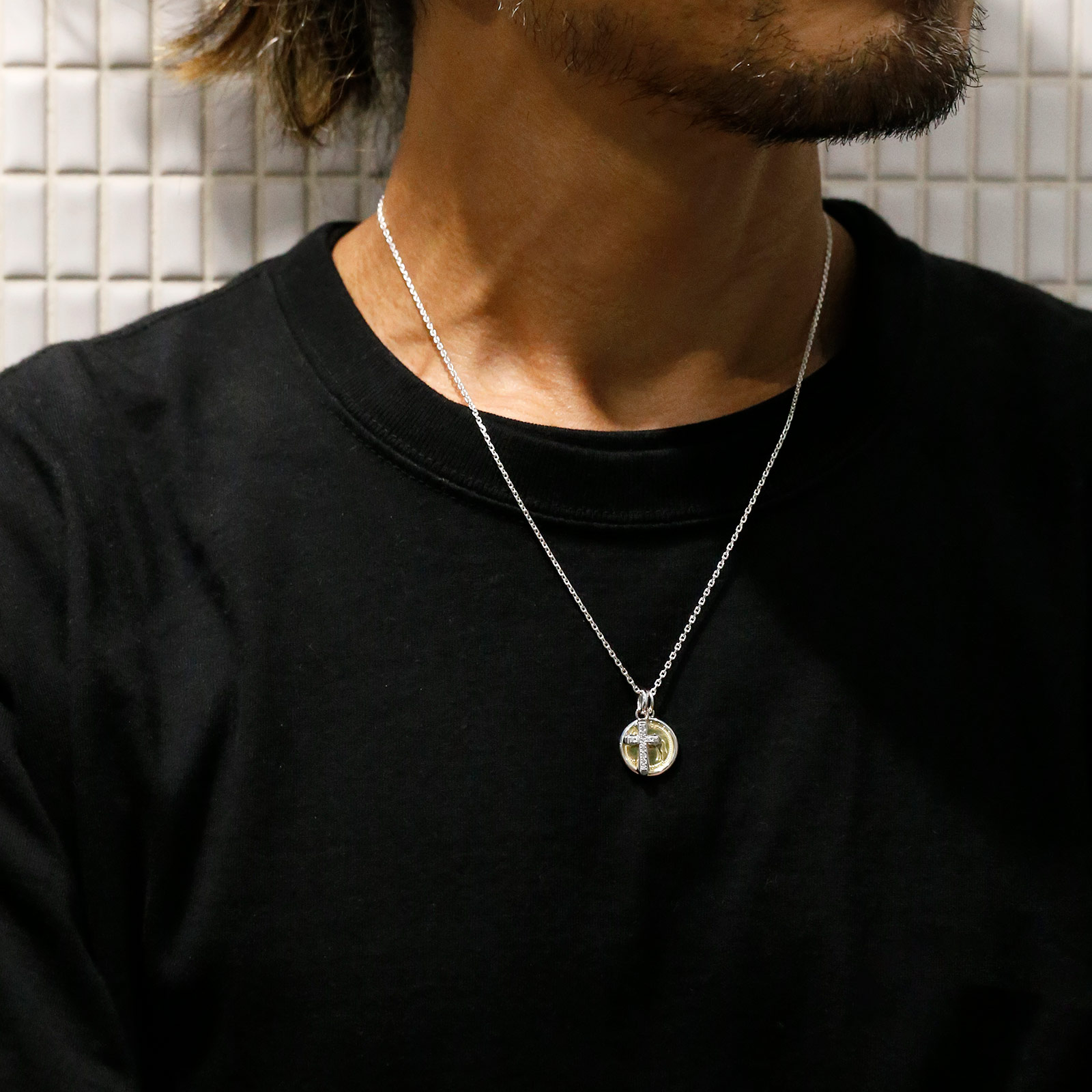 SYMPATHY OF SOUL（シンパシーオブソウル） Smooth Cross Pendant 