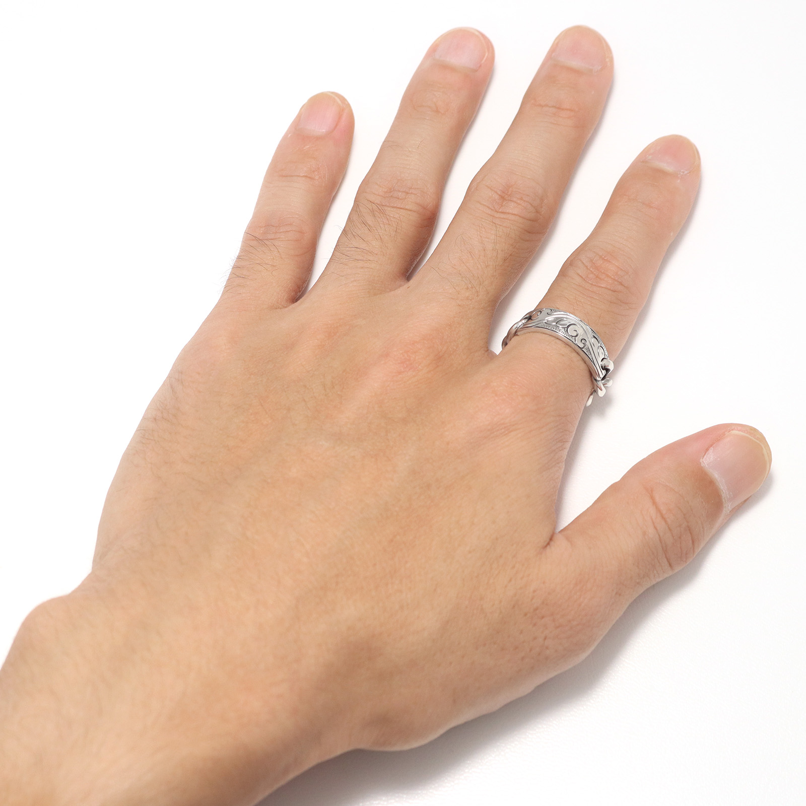 Suman Dhakhwa（スーマンダックワ） Carved KIHEI Chain Ring