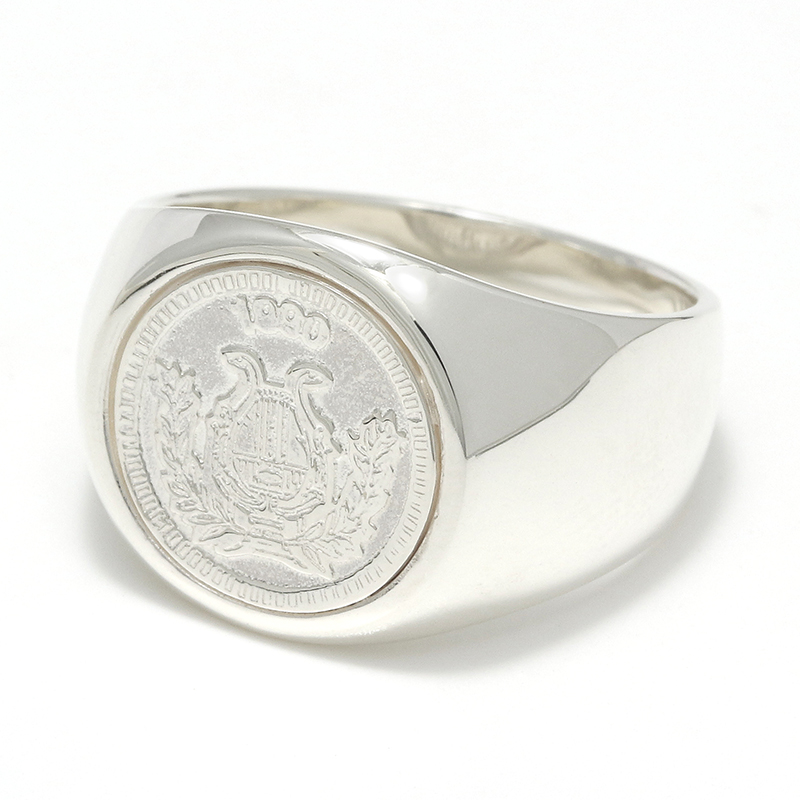 Classic Coin Ring / Good Luck - Silver