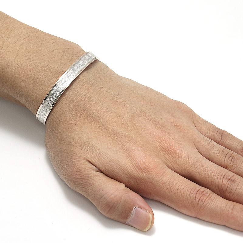 スーマンダックワ Sandblast Cuff Suman Dhakhwa（スーマンダックワ） MOKUME Border Sandblast Cuff