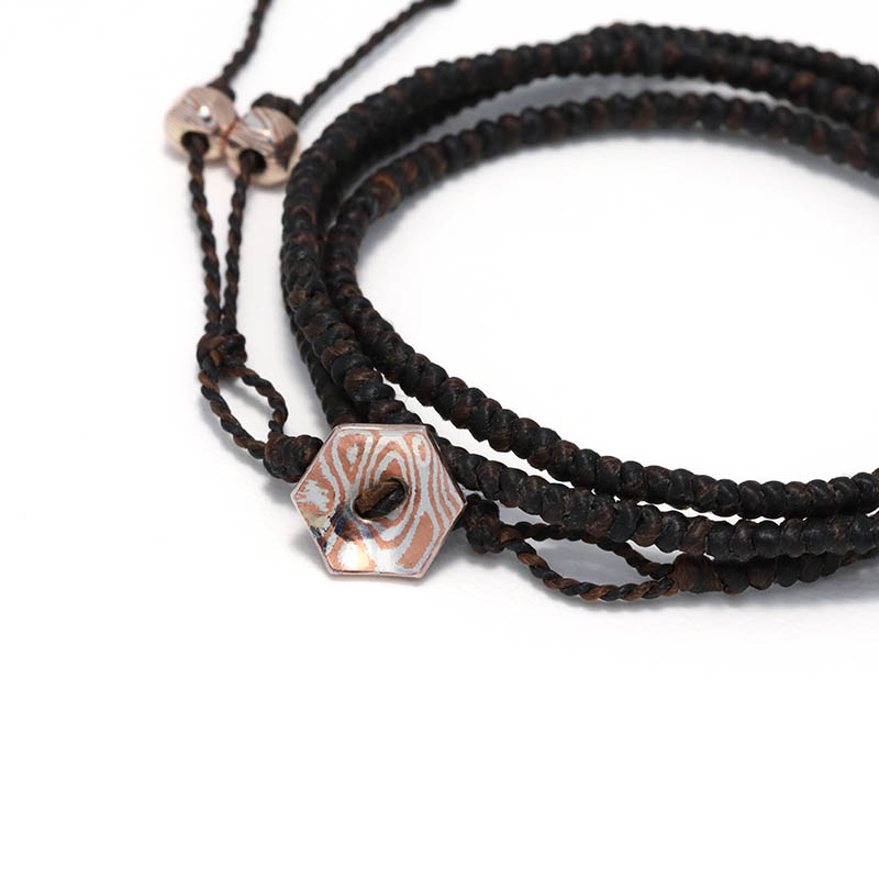 Suman Dhakhwa（スーマンダックワ） Octagon Cord Bracelet w/Bead