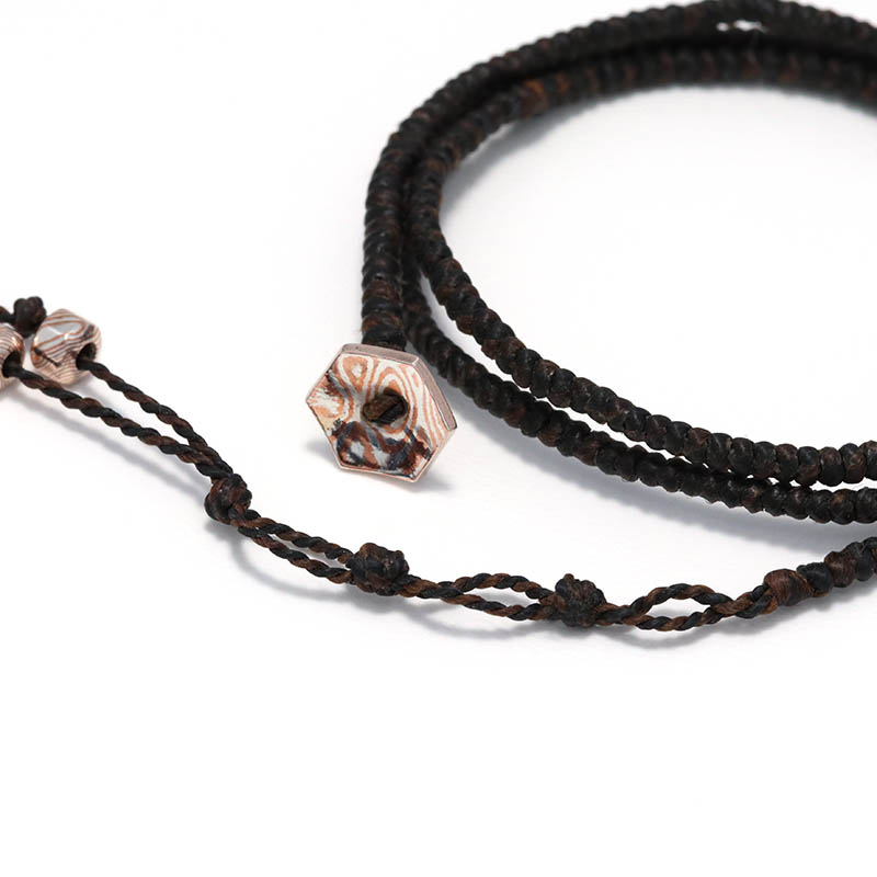 Suman Dhakhwa（スーマンダックワ） Octagon Cord Bracelet w/Bead