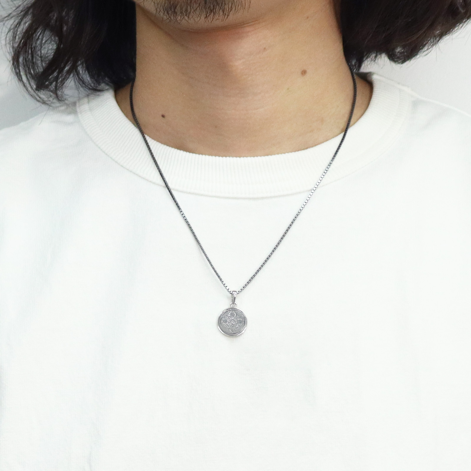 Suman Dhakhwa（スーマンダックワ） Box Chain Oxidised 1.5mm