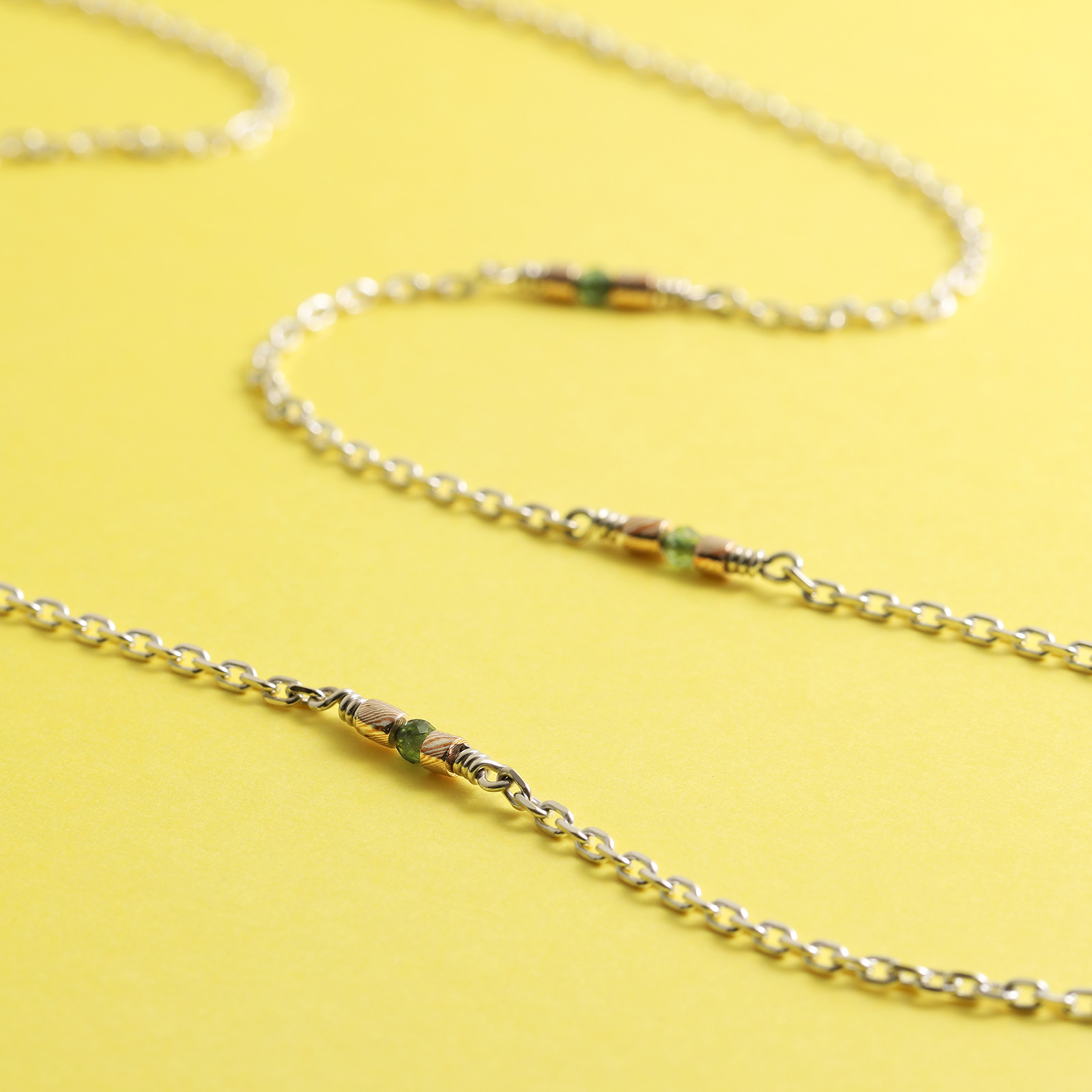 Suman Dhakhwa（スーマンダックワ） MOKUME Slice Beads Chain