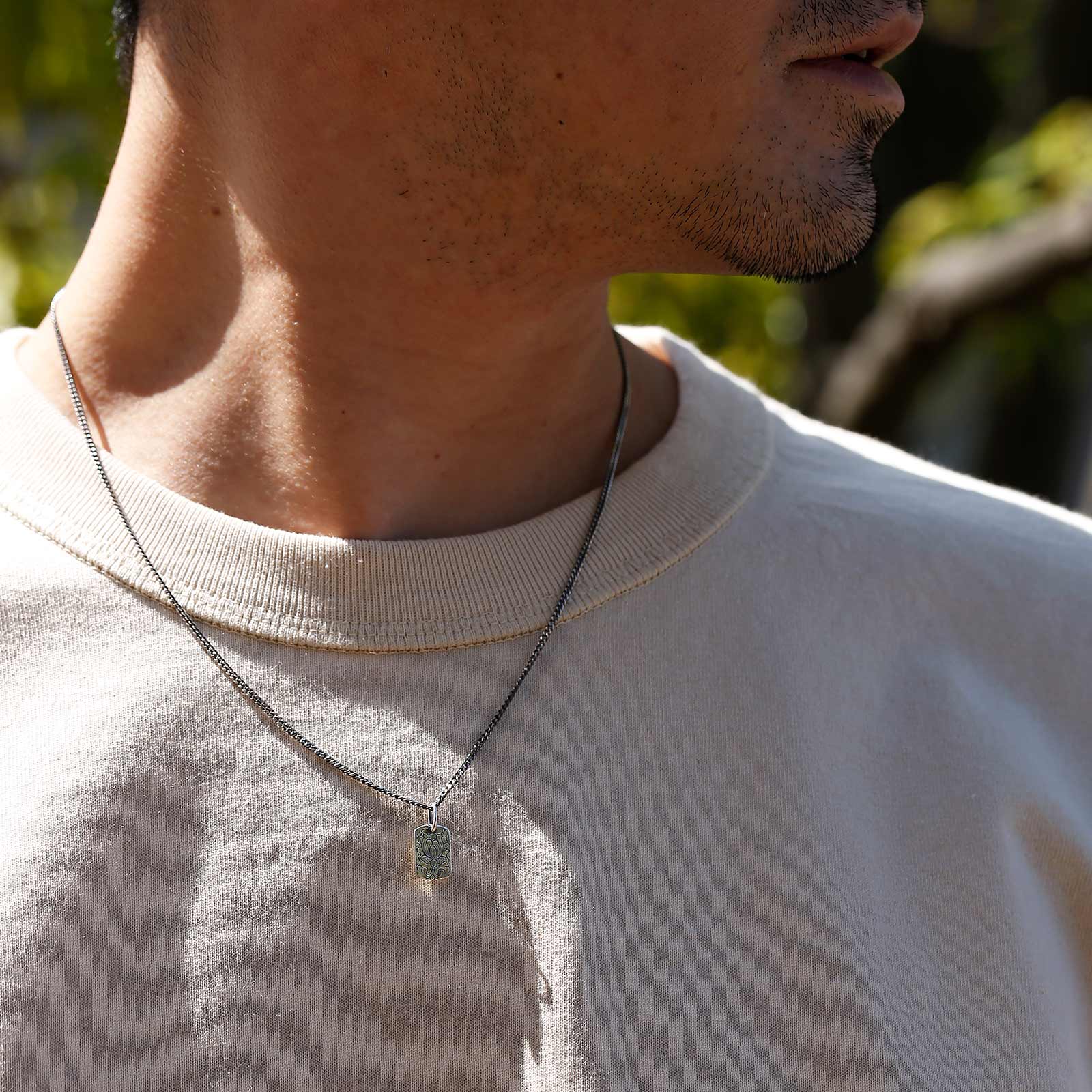 シンパシーオブソウル　スーマンダックワ　シルバーロータスカーヴドドッグタグ Suman Dhakhwa（スーマンダックワ） Silver Lotus Carved Dog Tag
